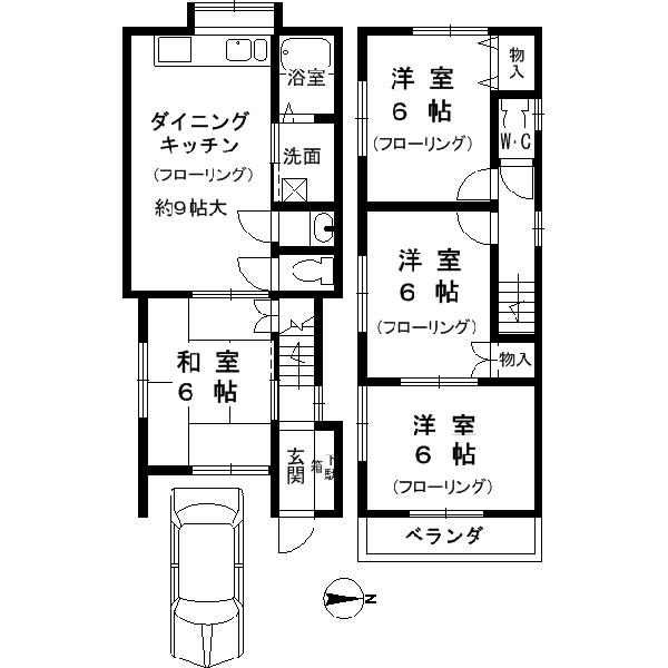 Floor plan. 13,900,000 yen, 4DK, Land area 58.56 sq m , Building area 67.15 sq m