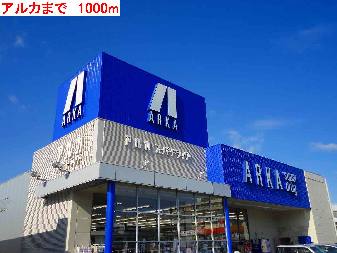 Dorakkusutoa. 1000m to Arca (drugstore)