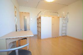 Living and room. 1F: Flooring High bed (with large storage)