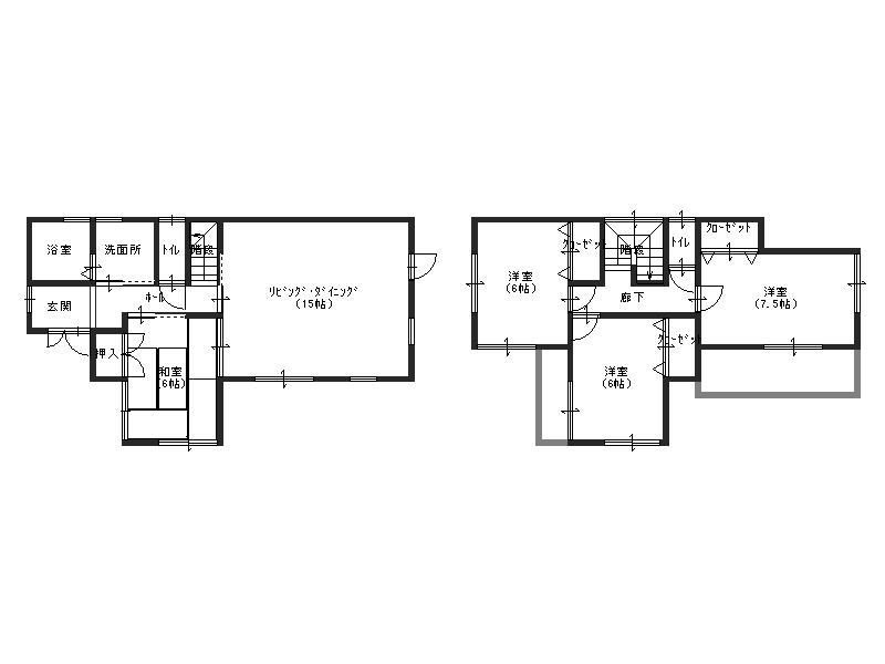 Floor plan. 18.3 million yen, 4LDK, Land area 127.84 sq m , Building area 95.58 sq m