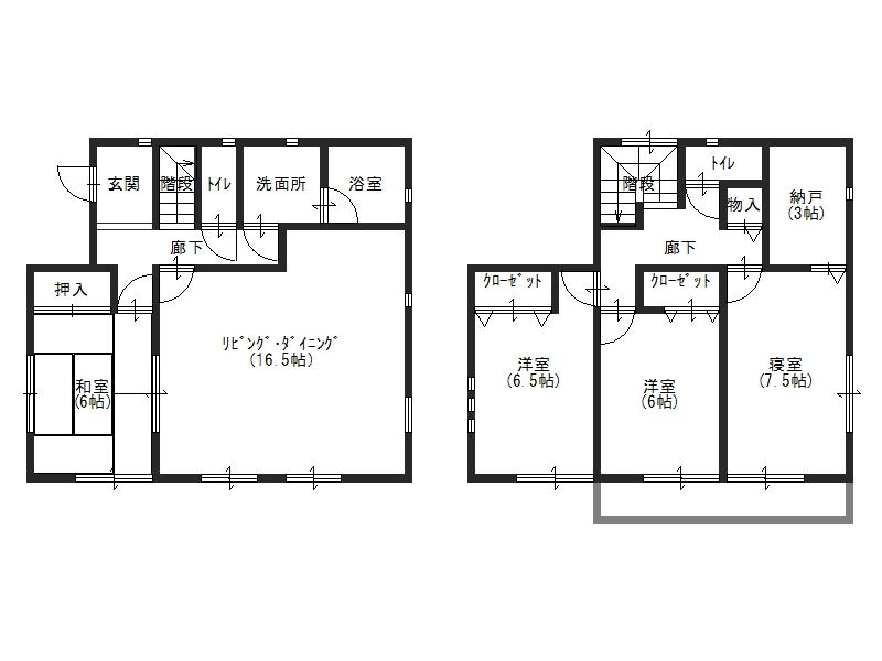 Floor plan. 19,800,000 yen, 4LDK, Land area 128.09 sq m , Building area 104.89 sq m