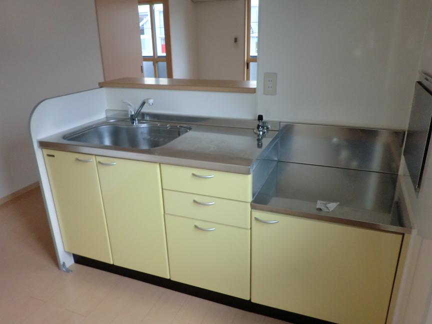 Kitchen. Cute color scheme of the kitchen