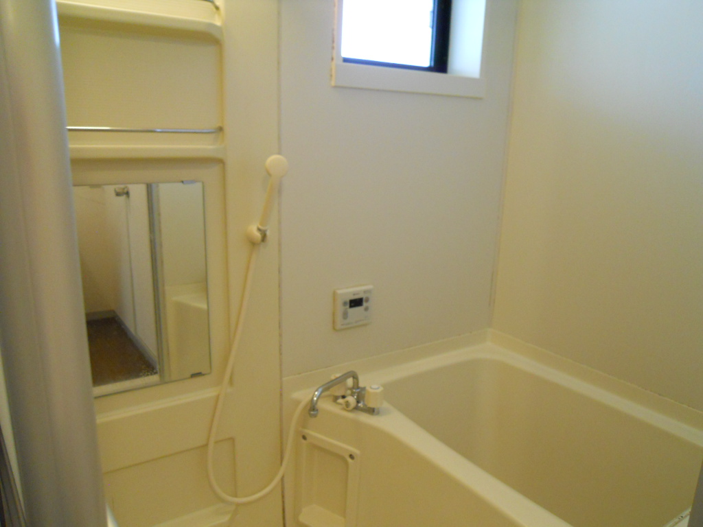 Bath. Small window with bright Bathing