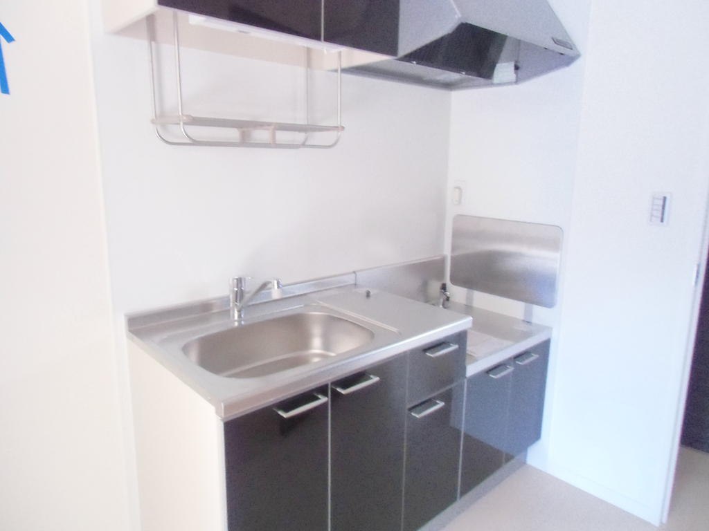 Kitchen. Stylish accent color of the kitchen, which want to dishes