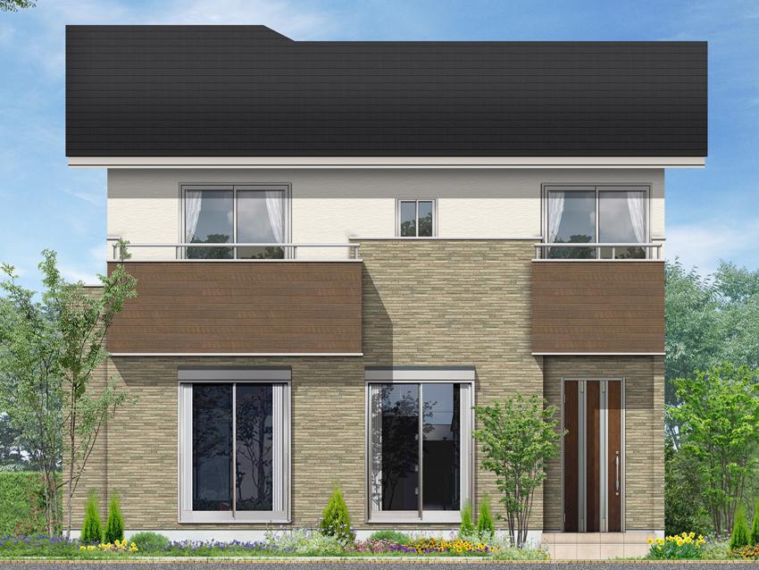 Rendering (appearance). House with LDK counter glad to family (1 Building) Rendering