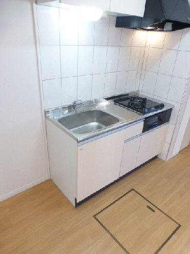 Kitchen. System kitchen that was based on white