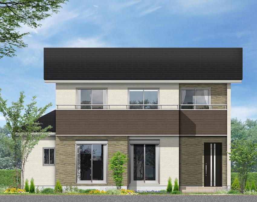 Rendering (appearance). House to draw a comfortable housework flow line (6 Building) Rendering
