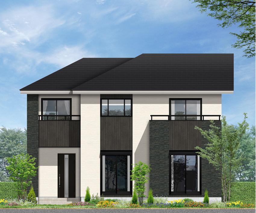 Rendering (appearance). House with around entrance of clean dirt floor storage (9 Building) Rendering
