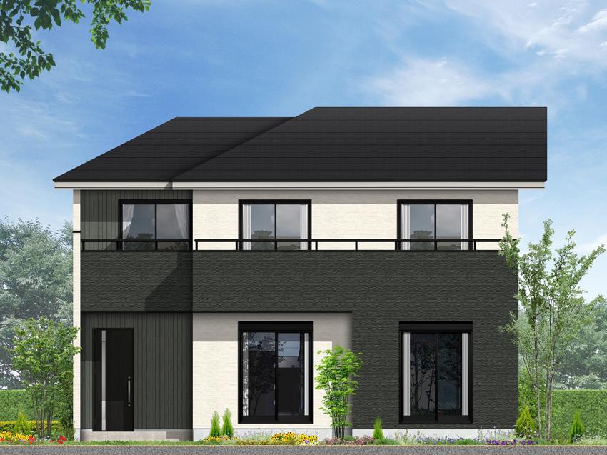 Rendering (appearance). House with a refreshing sense of directing twin balcony (10 Building) Rendering