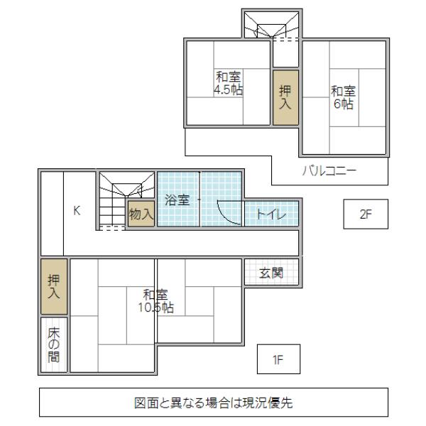 Floor plan. 6.3 million yen, 4K, Land area 108 sq m , It is a building area of 66.09 sq m compact 4K type.