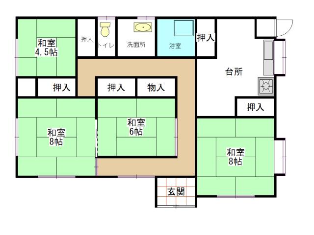 Floor plan. 19,800,000 yen, 4DK, Land area 485.44 sq m , Building area 89.02 sq m site (May 2013) Shooting