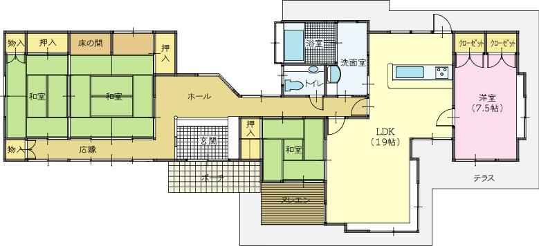 Floor plan. 30 million yen, 4LDK, Land area 631.86 sq m , Building area 123.04 sq m