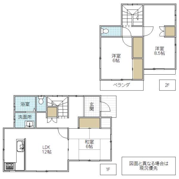 Floor plan. 10.8 million yen, 3LDK, Land area 147.68 sq m , Building area 80.32 sq m