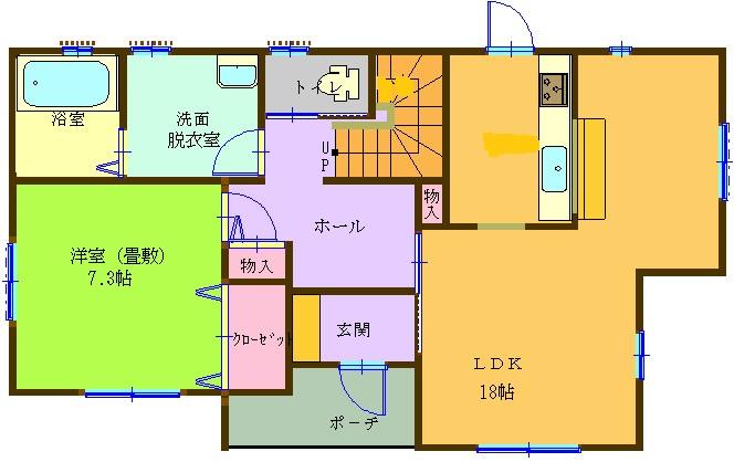 Floor plan. 26,800,000 yen, 4LDK, Land area 186.11 sq m , Building area 121.25 sq m 1 Kaikan floor plan