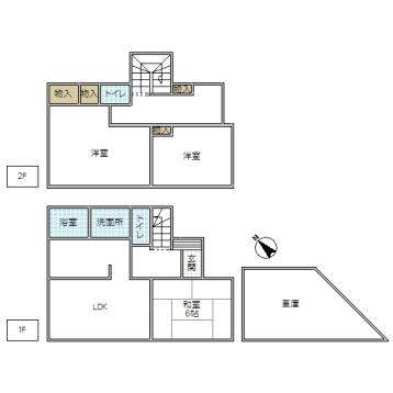 Floor plan. 13,900,000 yen, 3LDK, Land area 229.61 sq m , Building area 99.86 sq m