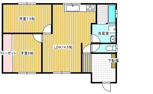 Floor plan. 11 million yen, 2LDK, Land area 168.04 sq m , Building area 66.65 sq m