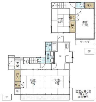 Floor plan. 8.5 million yen, 4K, Land area 160.98 sq m , Building area 111.78 sq m 4K + is equipped with attic.