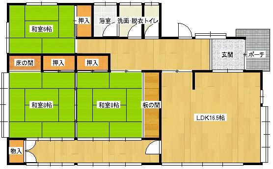 Floor plan. 20 million yen, 3LDK, Land area 647.92 sq m , Building area 105.38 sq m