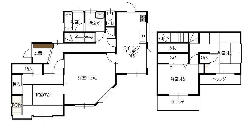Floor plan. 9.6 million yen, 4LDK, Land area 199.15 sq m , Building area 106.81 sq m