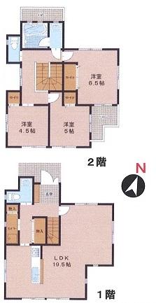 Floor plan. 22,800,000 yen, 3LDK, Land area 271 sq m , Building area 92.74 sq m