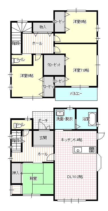 Floor plan. 19,800,000 yen, 4LDK, Land area 202.38 sq m , Building area 116 sq m