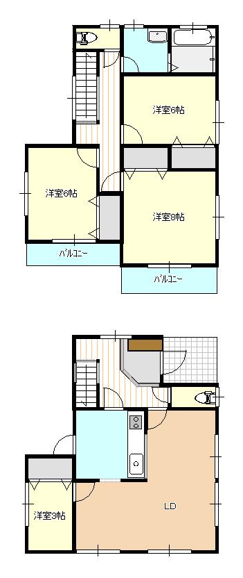Floor plan. 16.3 million yen, 4LDK, Land area 182.14 sq m , Building area 120.55 sq m