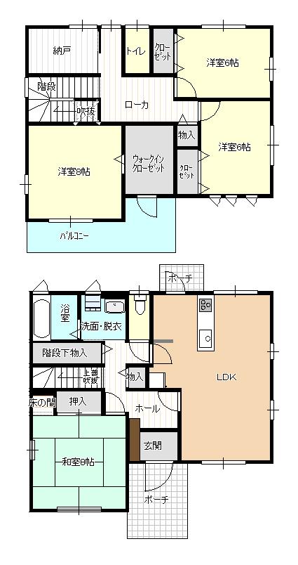 Floor plan. 28 million yen, 4LDK + S (storeroom), Land area 236.5 sq m , Building area 127.06 sq m