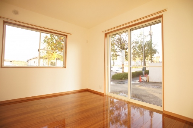 Living and room. Bright two-sided lighting Western-style