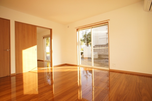 Living and room. Bright living room of flooring