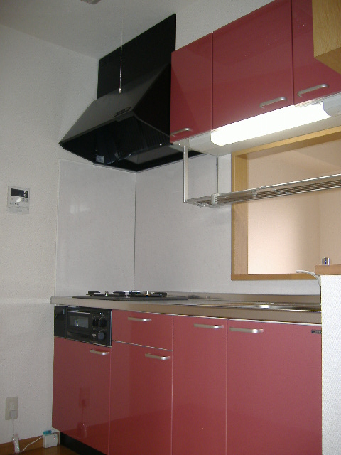 Living and room. System kitchen