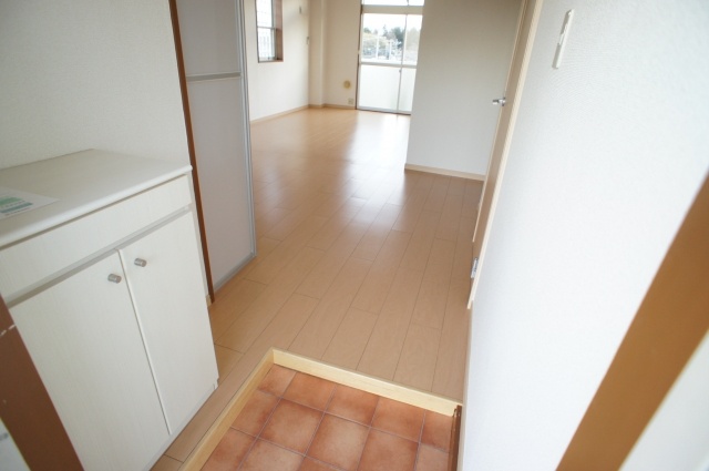 Entrance. With a shoe box