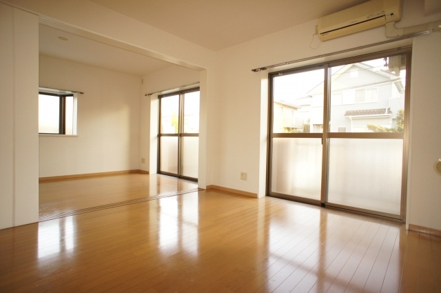 Living and room. Bright living room of the two-sided lighting
