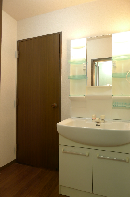 Washroom. It becomes in the room washing Storage