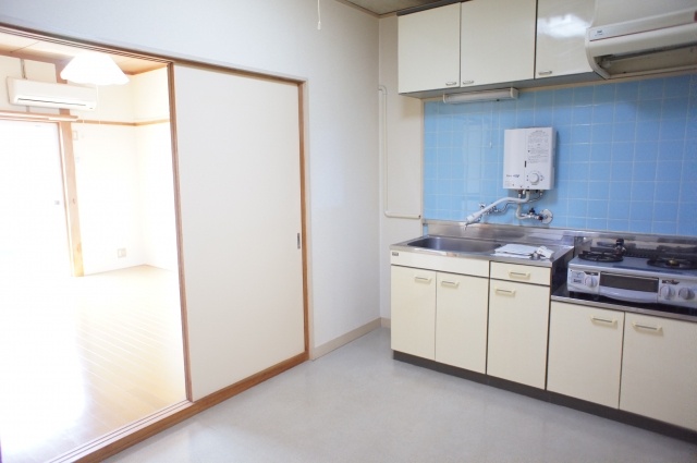 Kitchen. Lighted kitchen