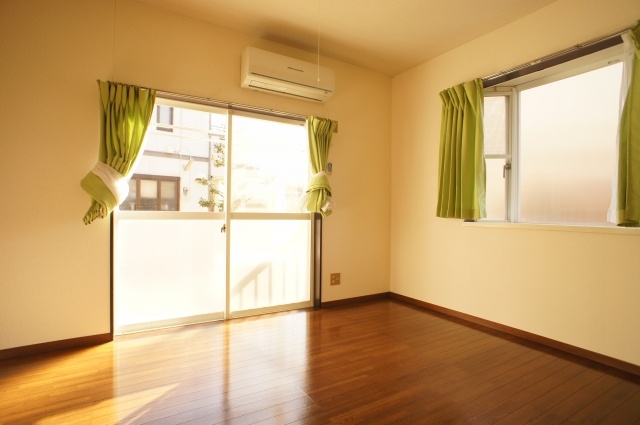 Living and room. Stylish living room with a bay window