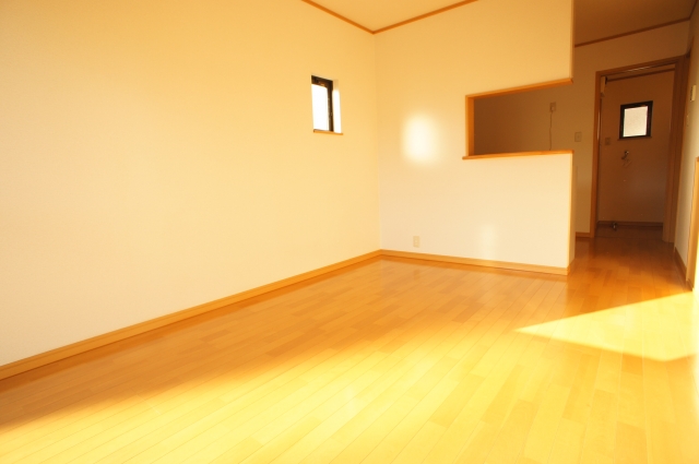 Living and room. Living stylish counter kitchen