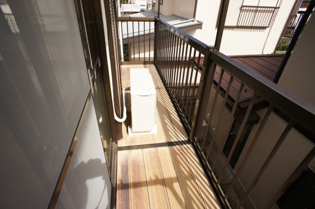 Balcony. Wide balcony