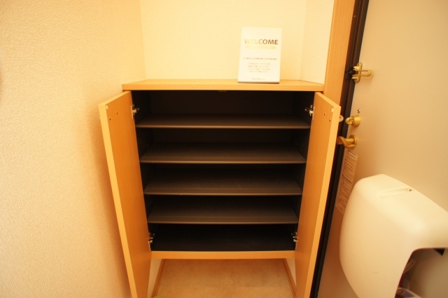 Entrance. In shoe box