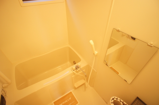 Bath. Window with bright Bathing