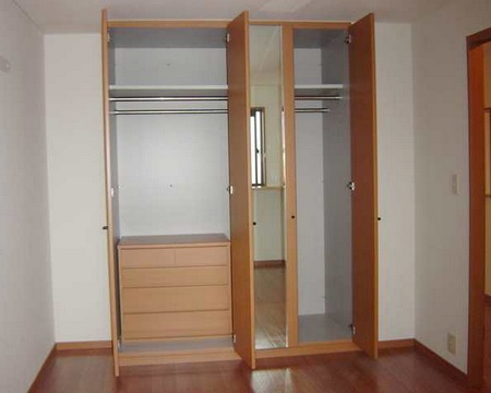 Receipt. Closet with a chest of drawers