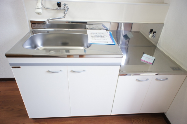 Kitchen. Bright kitchen with a small window