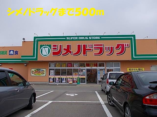 Dorakkusutoa. Shimeno 500m to drag (drugstore)