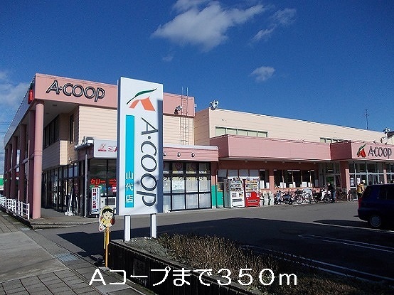 Supermarket. 350m to A Co-op (super)