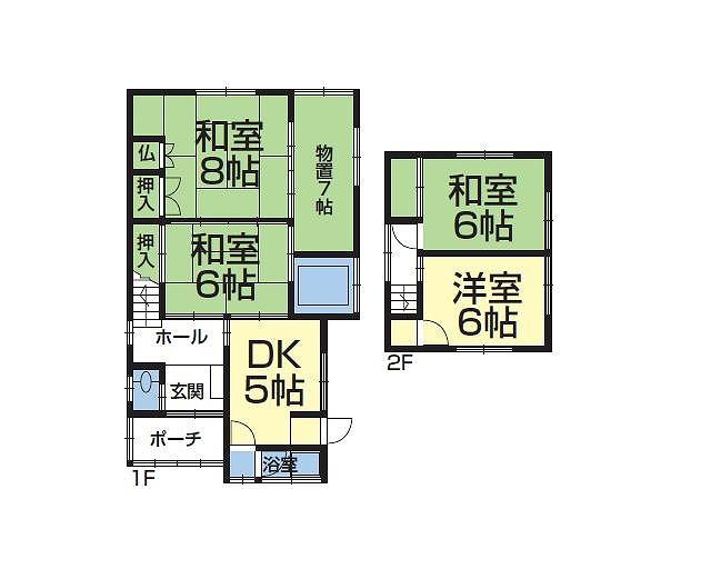Floor plan. 4.95 million yen, 4DK, Land area 151.62 sq m , Building area 74.28 sq m 4DK