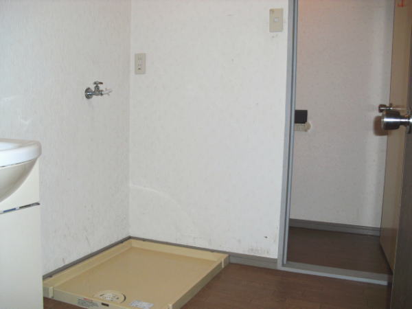 Washroom. There is a toilet in the back, There is a bathroom in the washing machine yard front.