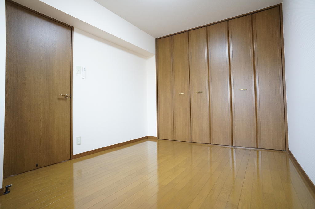 Living and room. Closet of one wall in each room