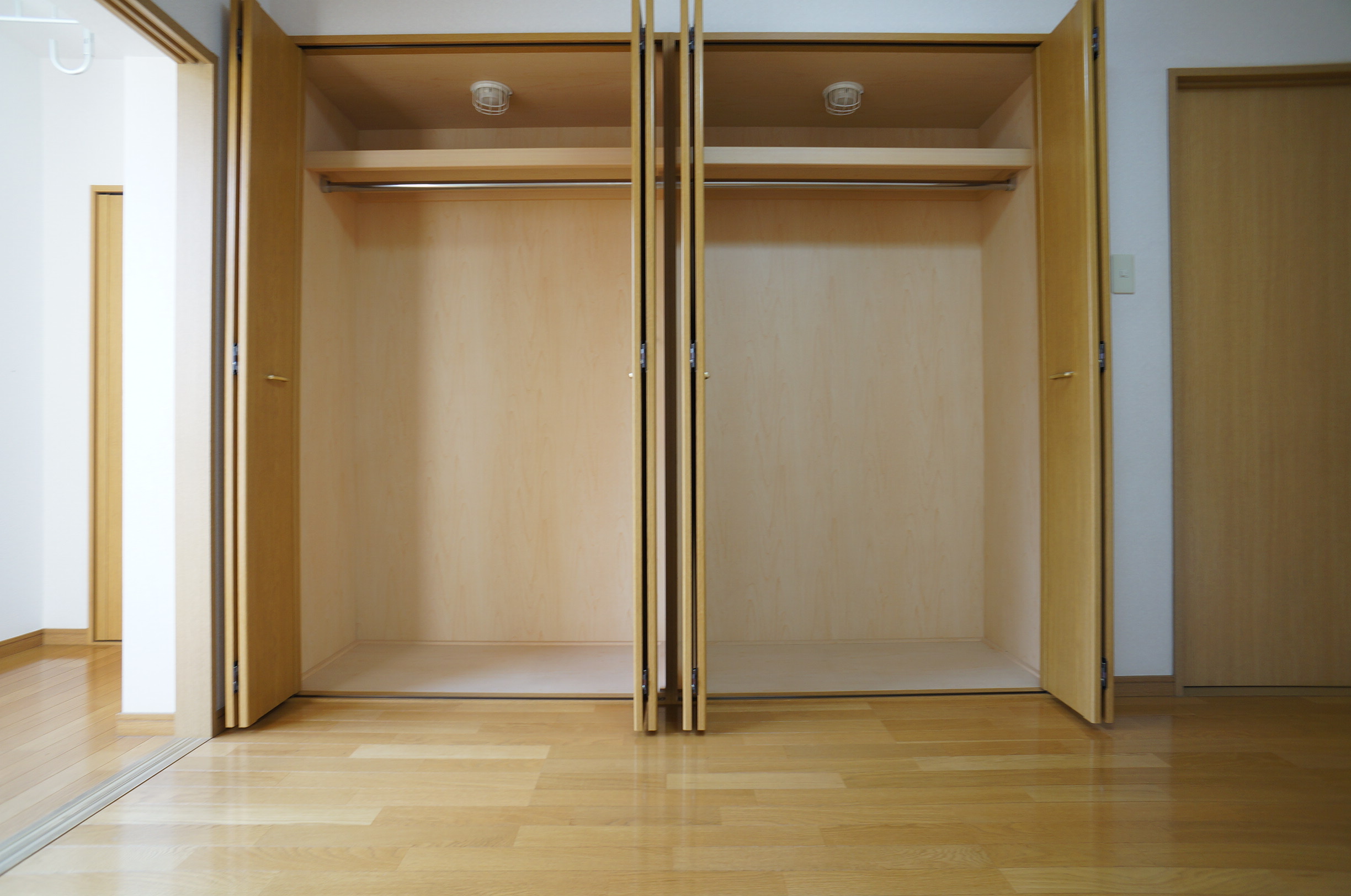 Living and room. Housed plenty of Western-style closet