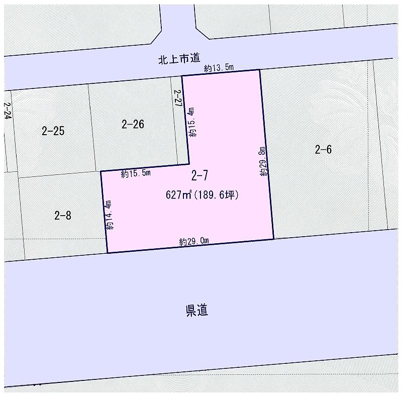 Compartment figure. Land price 38 million yen, Land area 627 sq m
