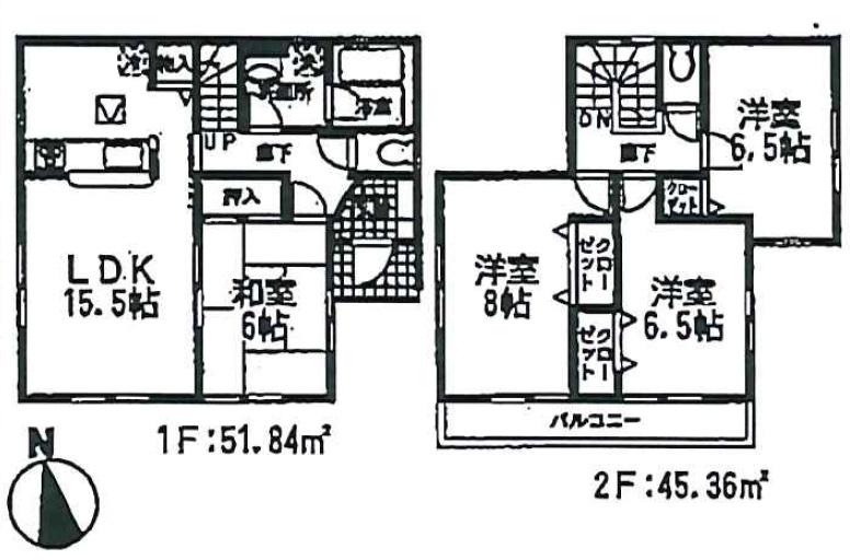 Floor plan. 24,800,000 yen, 4LDK, Land area 165.24 sq m , Building area 97.2 sq m 7 Building plan view