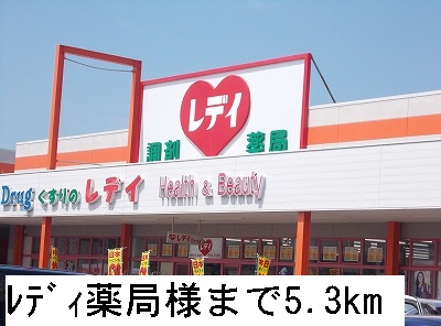 Dorakkusutoa. Lady 5300m until the pharmacy (drugstore)